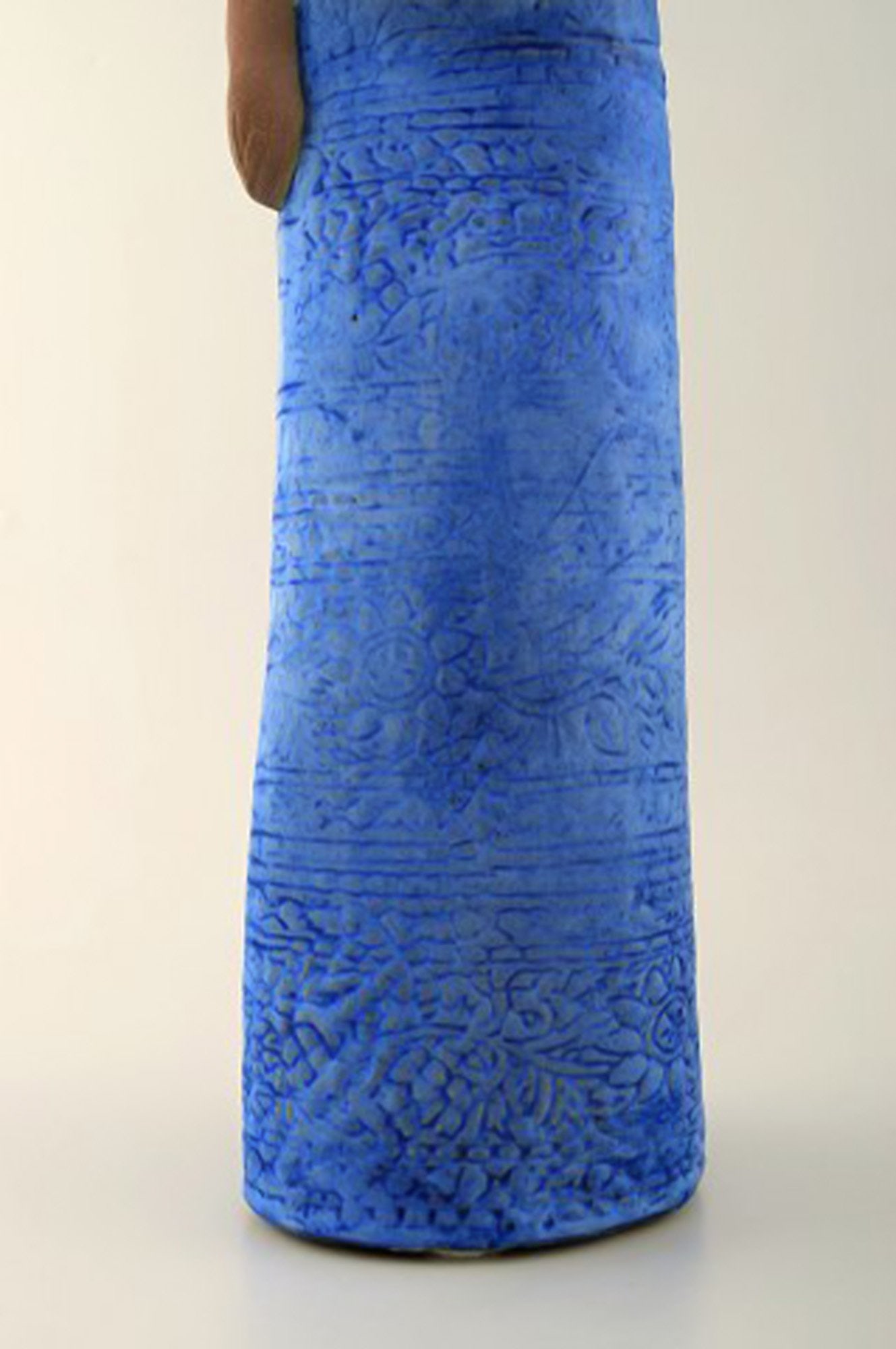 Lisa Larsson, very rare large figure, Mother carrying child. Gustavsberg Swedish ceramic figure - 8