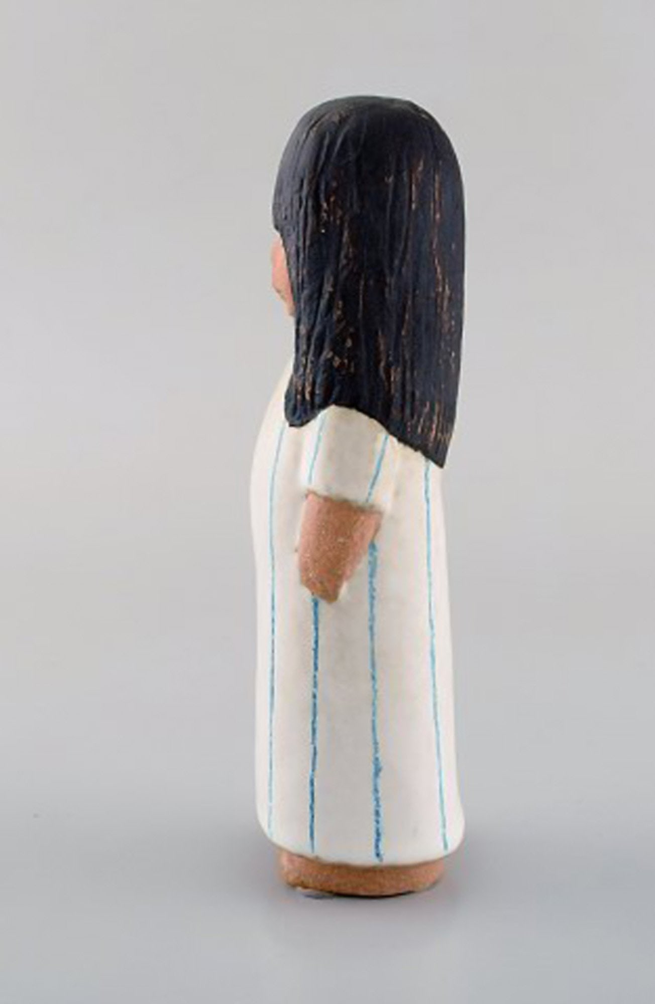 Lisa Larson for Gustavsberg. Girl in glazed ceramics. Dated 1993. - 4