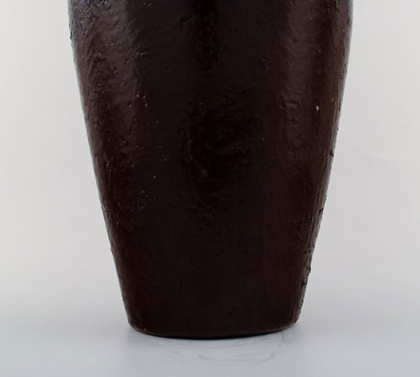 Upsala Ekeby large floor vase in ceramic. Hand painted. Beautiful blue glaze. - 5