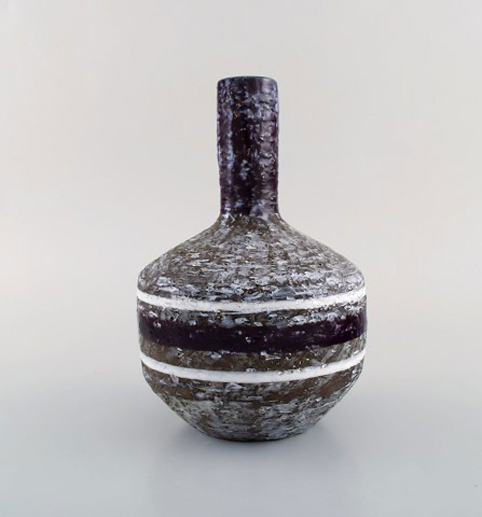 Upsala-Ekeby, Sweden. vase with narrow neck in glazed ceramics. 1960's. - 2