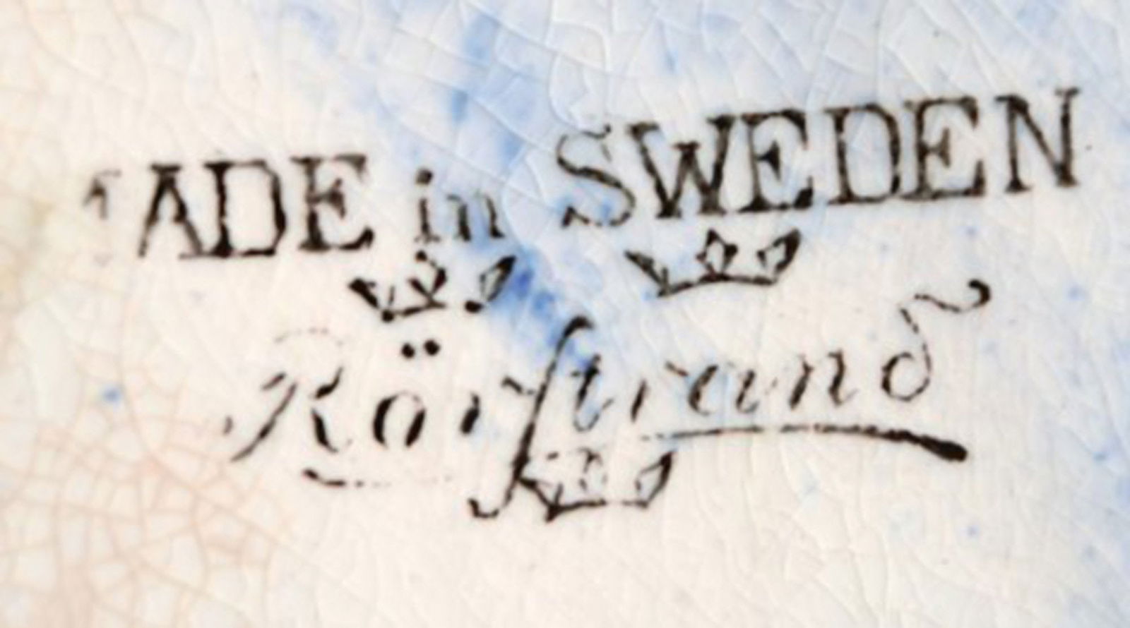 Art nouveau Rörstrand narrow-neck vase in earthenware decorated with flowers. - 6