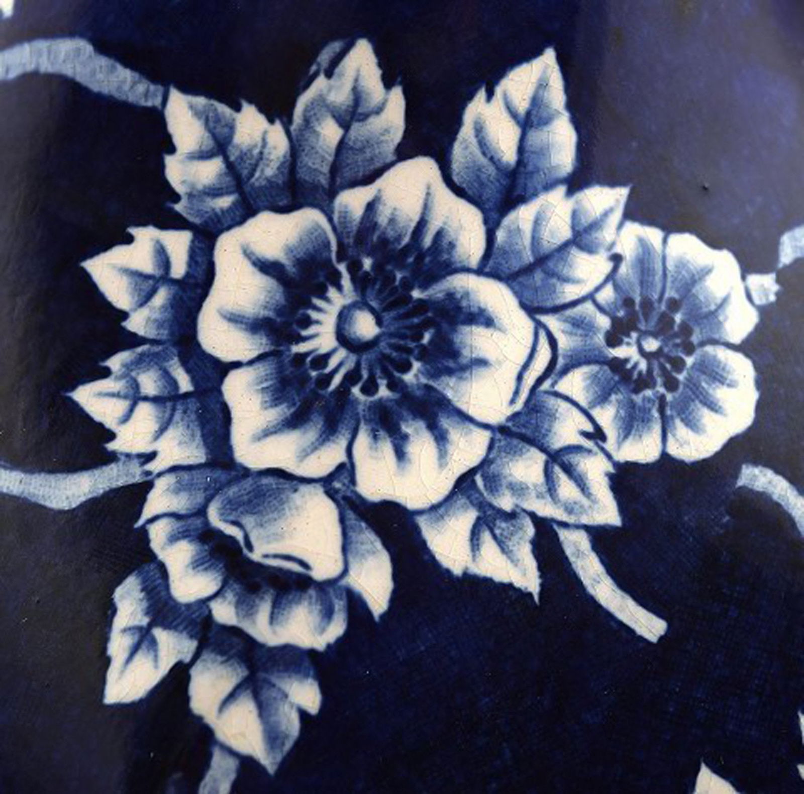 Rörstrand "Nang-King" vase in earthenware decorated with flowers. - 4