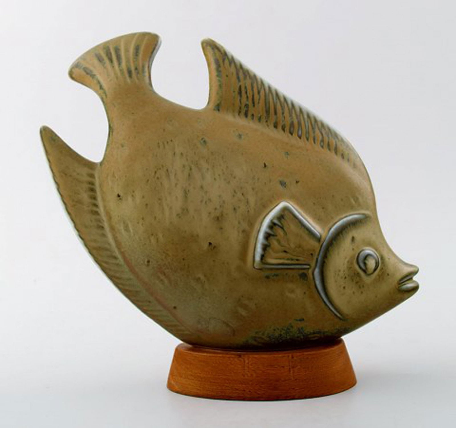 Rörstrand stoneware figure by Gunnar Nylund, fish. - 3
