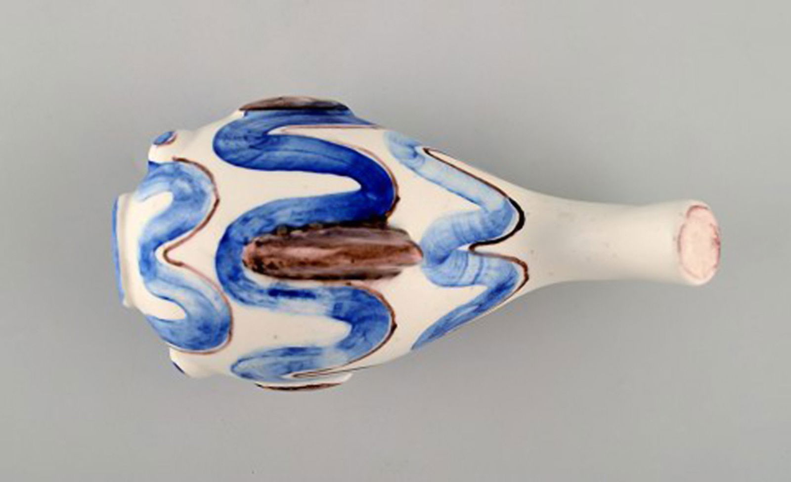 GUN VON WITTROCK for RØRSTRAND. Unique sculpture. Fish in glazed ceramics. Mid 20th century. - 3