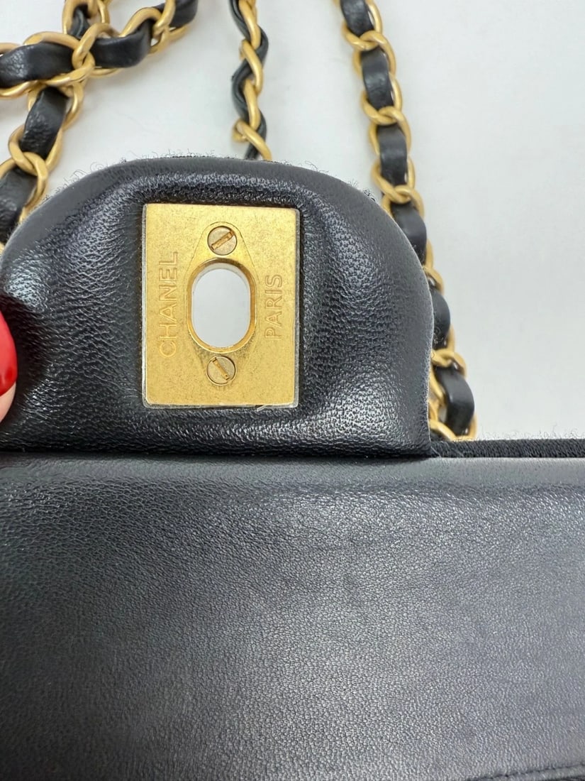 Chanel Jersey Knit Quilted Crystal Embellished Medium Double Flap Bag - 16