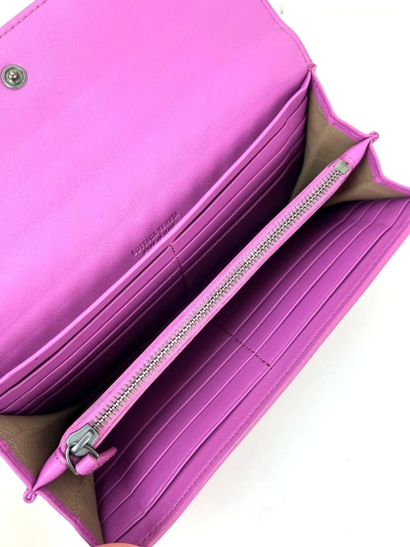 Bottega Veneta Nappa Intrecciato Contiental Flap Wallet Clutch - 5