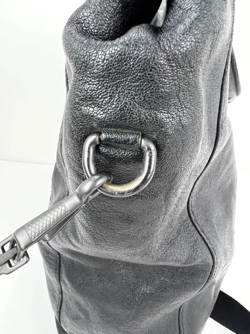 Bottega Veneta Nappa Intreciato Black Leather Messenger Tote Bag - 12