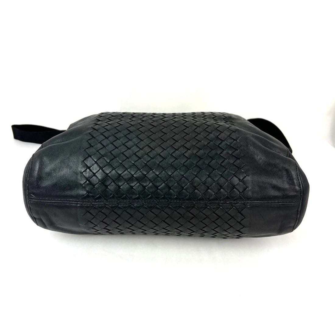 Bottega Veneta Nappa Intreciato Black Leather Messenger Tote Bag - 4