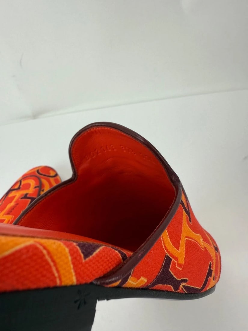 Gucci Princetown Horsebit Print Loafer Mules Slide Shoes Size 7.5 - 6