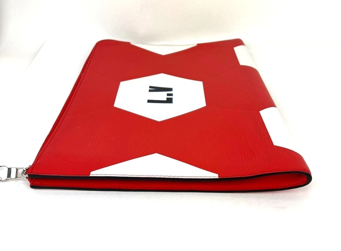 Louis Vuitton Fifa World Cup Pochette Jour epi Red Leather Clutch - 12