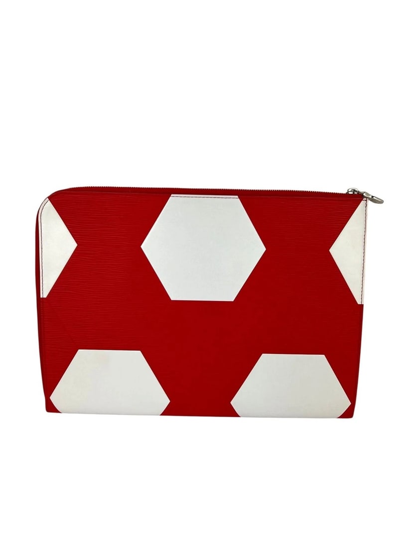 Louis Vuitton Fifa World Cup Pochette Jour epi Red Leather Clutch - 3