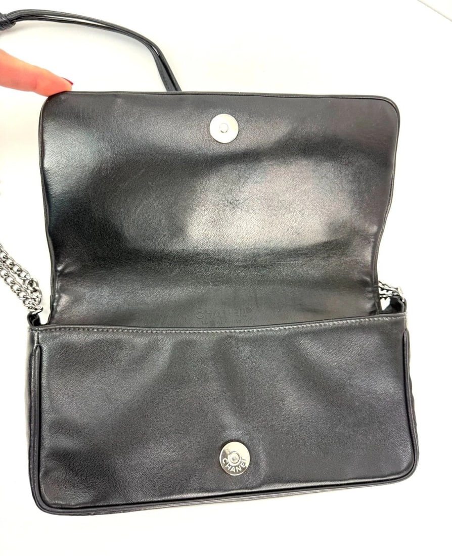 Chanel Lambskin Cruiser Quilted Knot Flap Shoulder Bag - 9