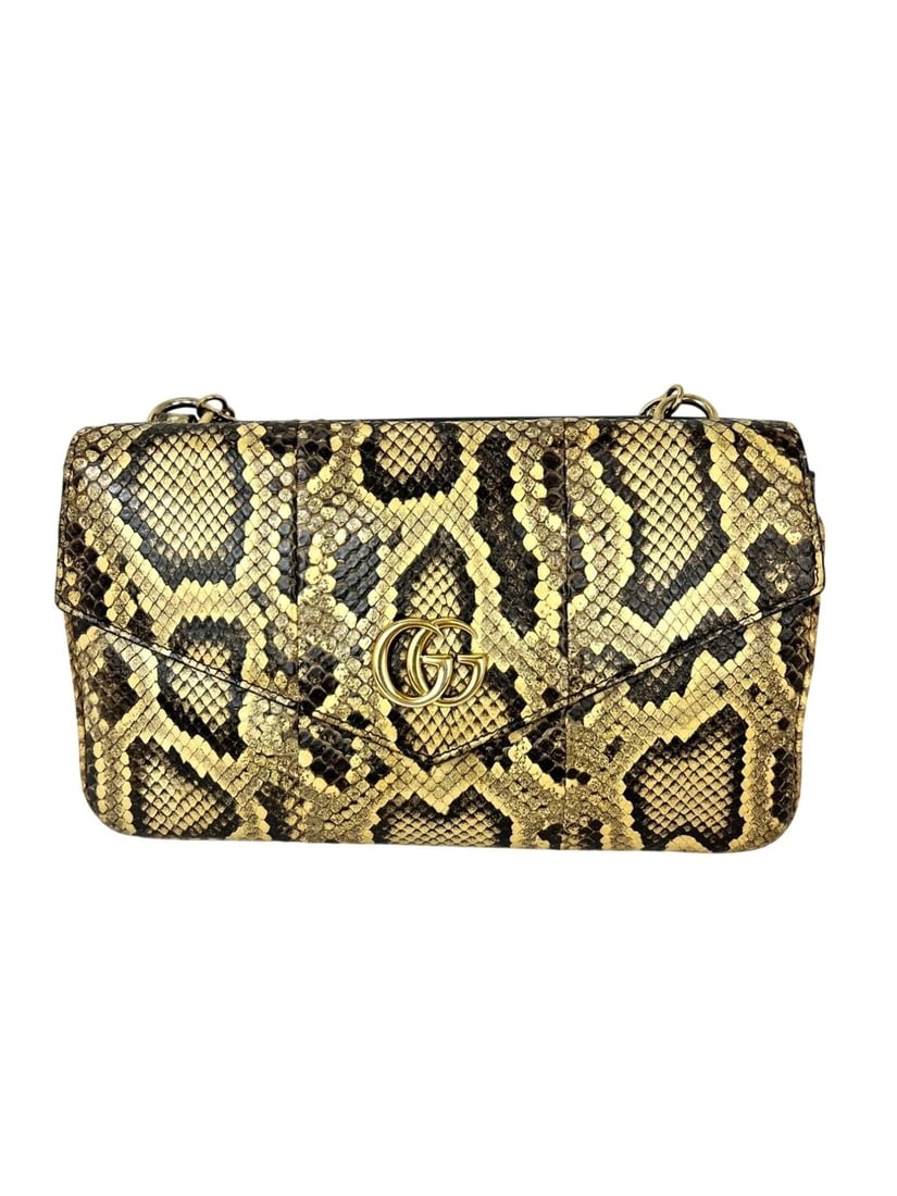 Gucci Thiara Double Sided Black Leather Python Crossbody Bag - 3