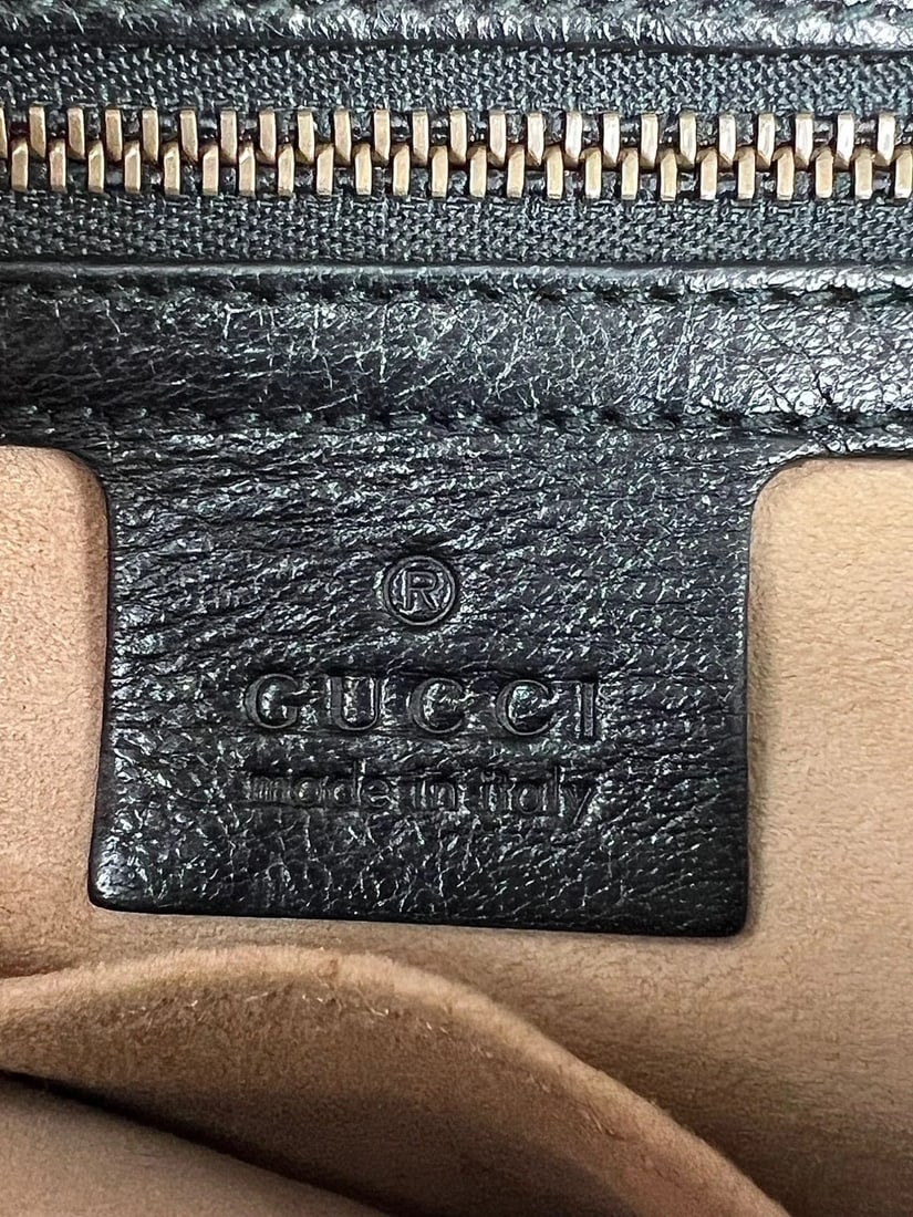 Gucci Thiara Double Sided Black Leather Python Crossbody Bag - 8