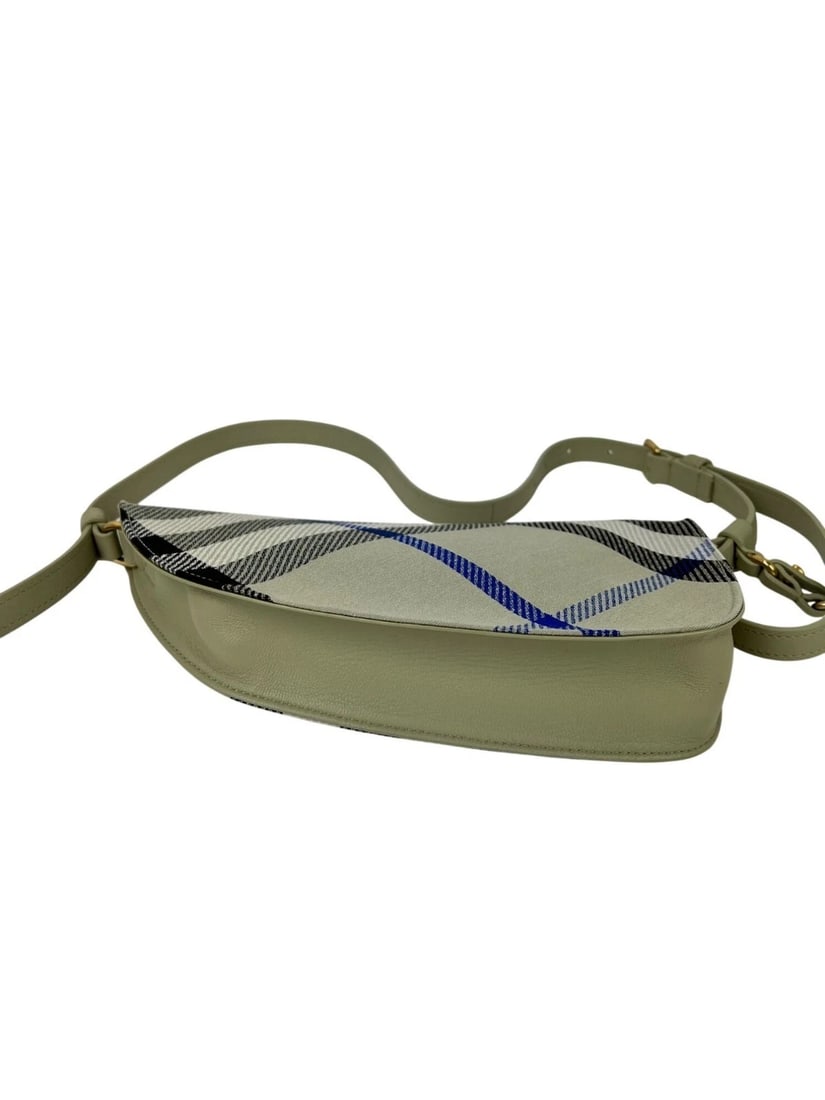 Burberry Jacquard Check Mini Shield Sling Bag Lichen Shoulder Bag - 5