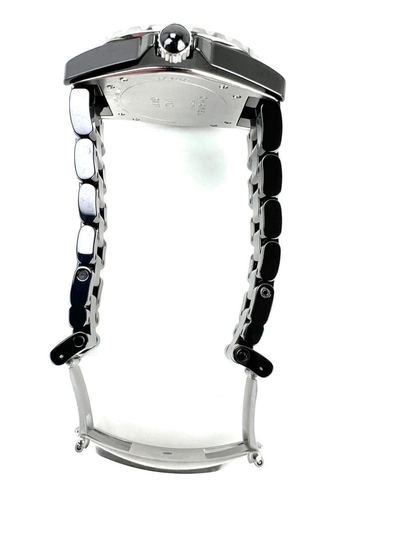 Chanel J12 GMT Stainless Steel Black Ceramic 41MM Watch Unisex - 13