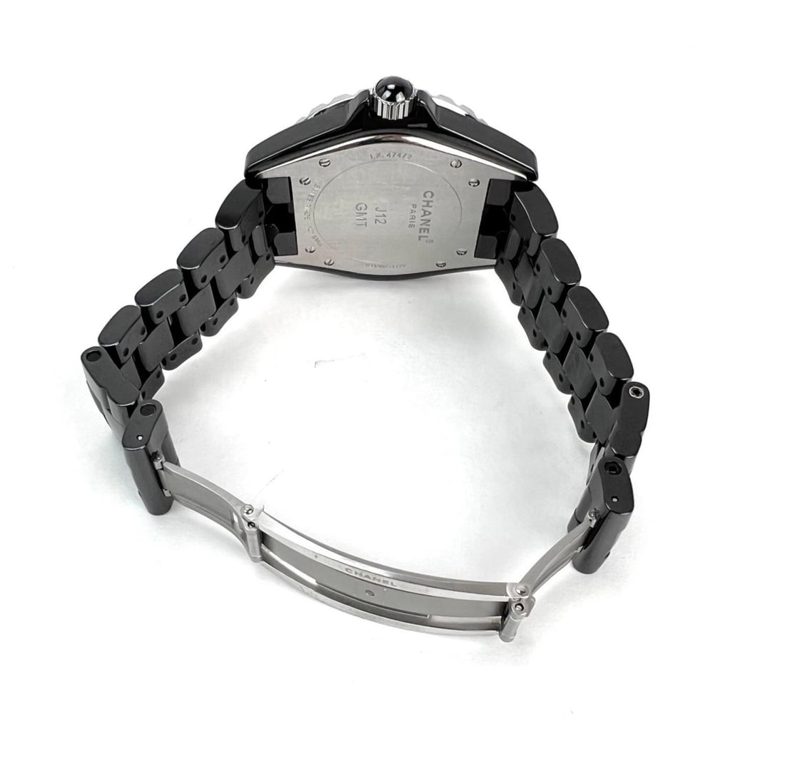 Chanel J12 GMT Stainless Steel Black Ceramic 41MM Watch Unisex - 15