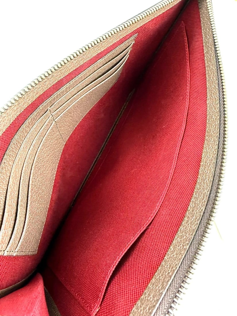 Gucci Disney Donald Duck GG Supreme Zip Beige Clutch Wristlet Bag - 11