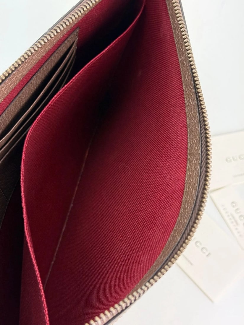 Gucci Disney Donald Duck GG Supreme Zip Beige Clutch Wristlet Bag - 14