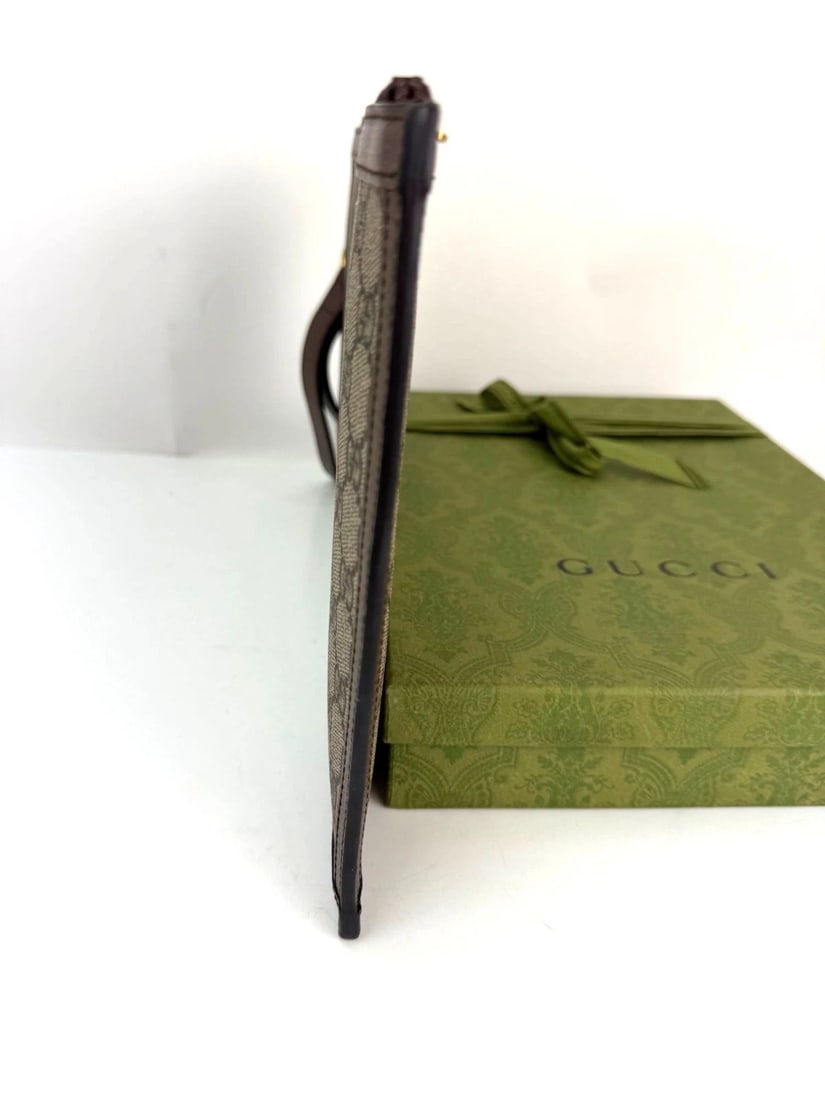 Gucci Disney Donald Duck GG Supreme Zip Beige Clutch Wristlet Bag - 6