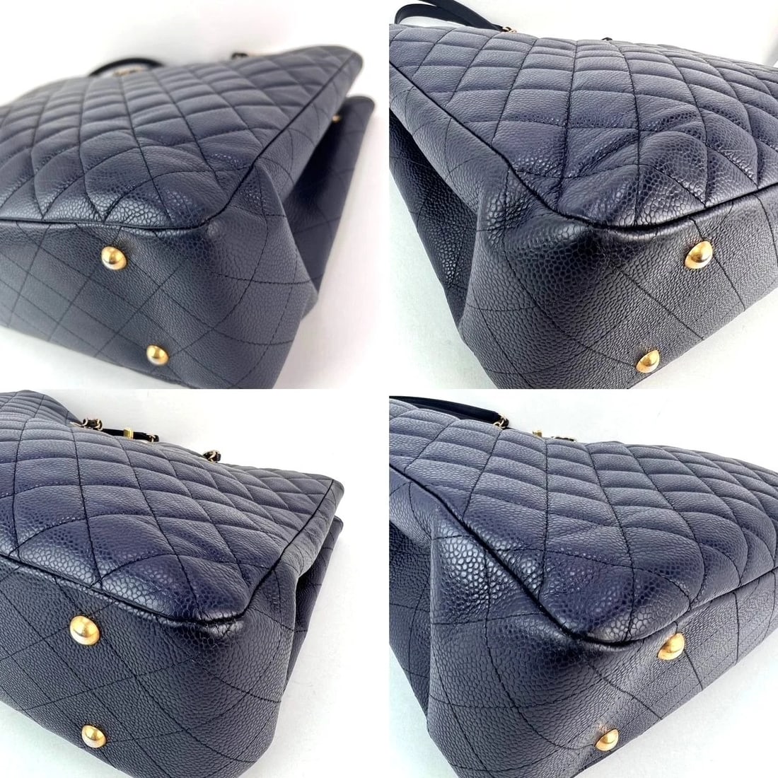 Chanel Caviar Quilted Large Classic Shopping Blue Leather Tote - 9