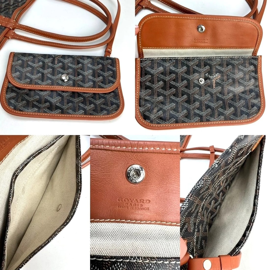 GOYARD St. Louis Goyardine PM Black Tote - 9