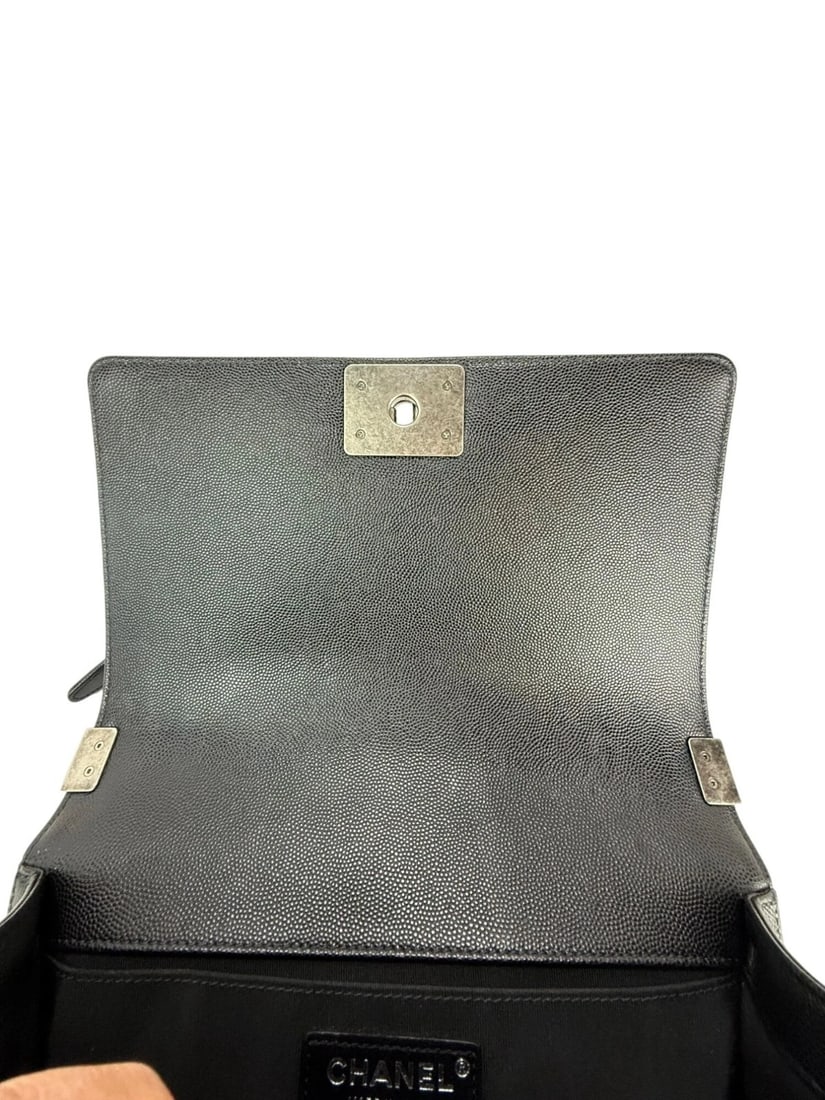 Chanel Caviar Quilted Medium Black Boy Flap Shoulder Bag - 5
