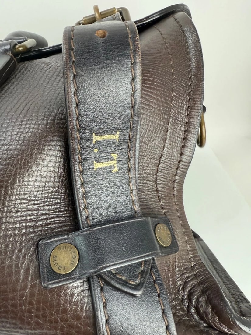 Louis Vuitton Vintage Utah Brown Leather Sac Weekender Travel Bag - 8
