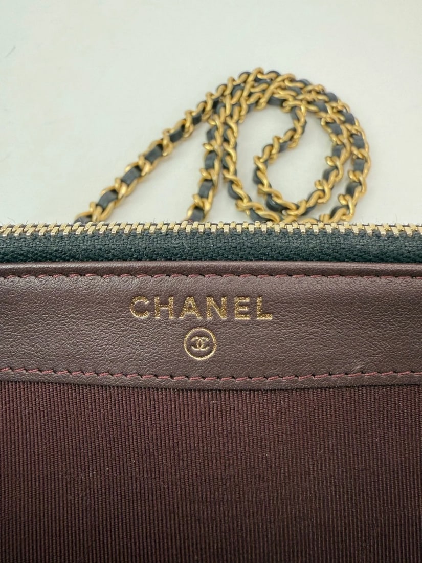 Chanel Lucky Charms 2.55 Black Double Zip WOC Wallet Clutch Bag - 10
