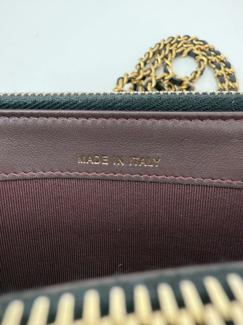 Chanel Lucky Charms 2.55 Black Double Zip WOC Wallet Clutch Bag - 11