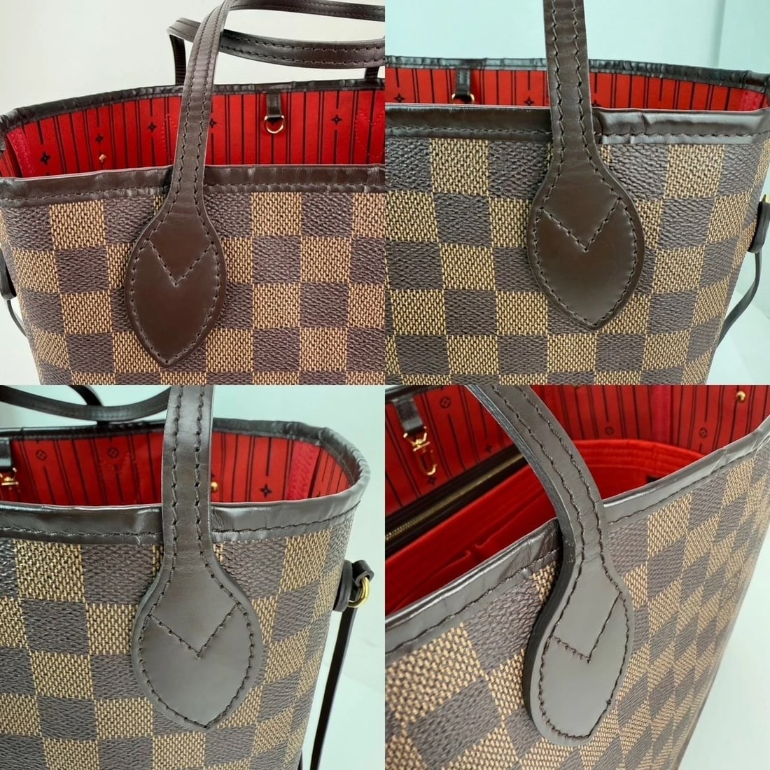 Louis Vuitton Neverfull MM Damier Ebene Canvas Tote Bag - 13