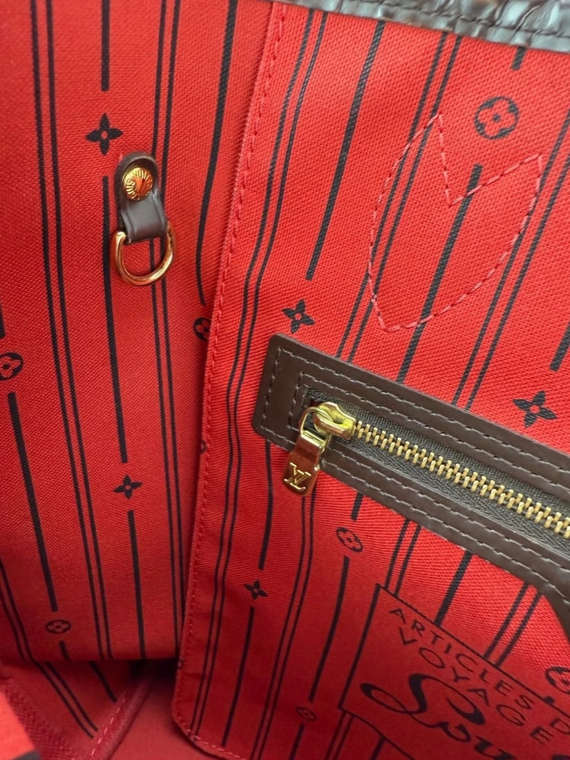 Louis Vuitton Neverfull MM Damier Ebene Canvas Tote Bag - 14