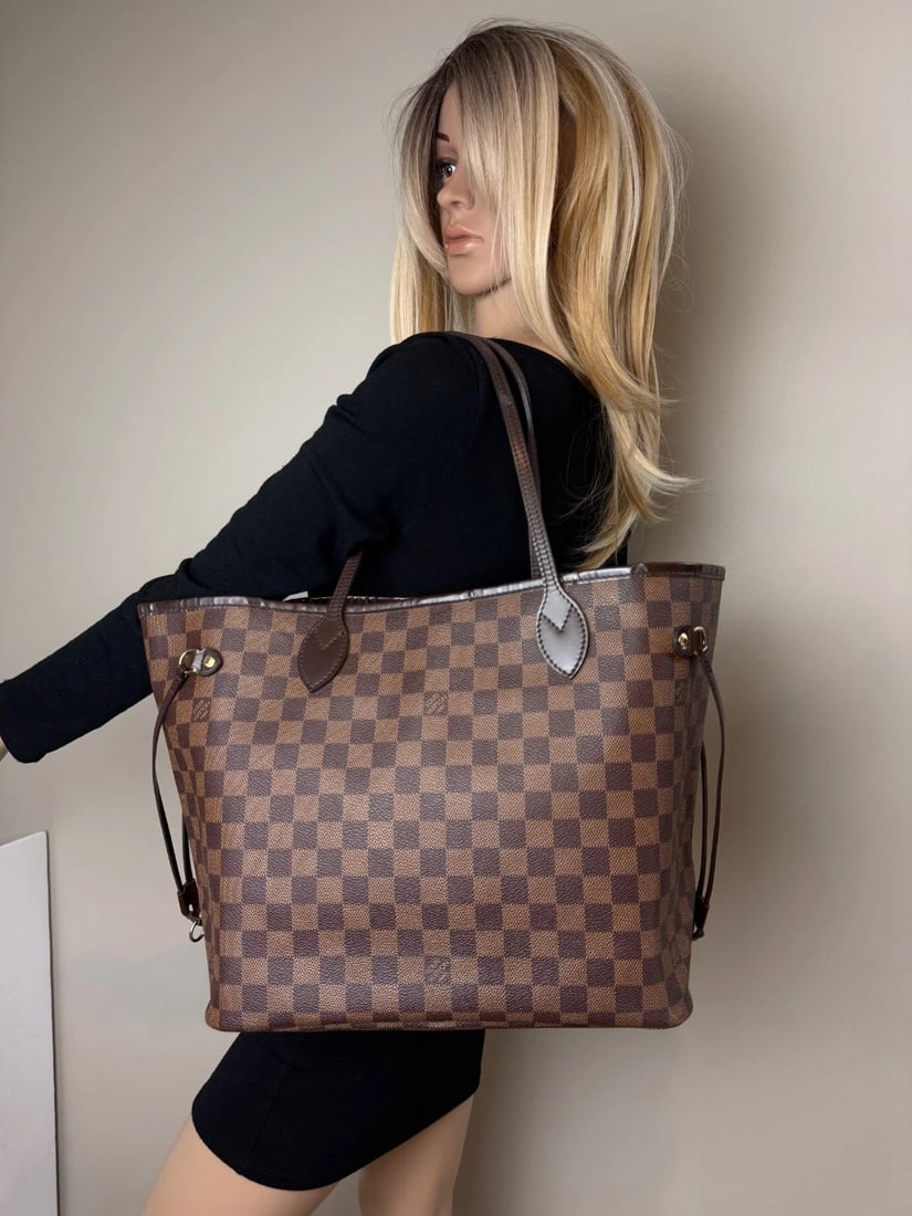 Louis Vuitton Neverfull MM Damier Ebene Canvas Tote Bag - 15