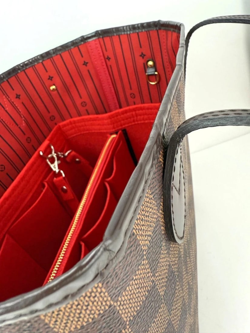 Louis Vuitton Neverfull MM Damier Ebene Canvas Tote Bag - 17