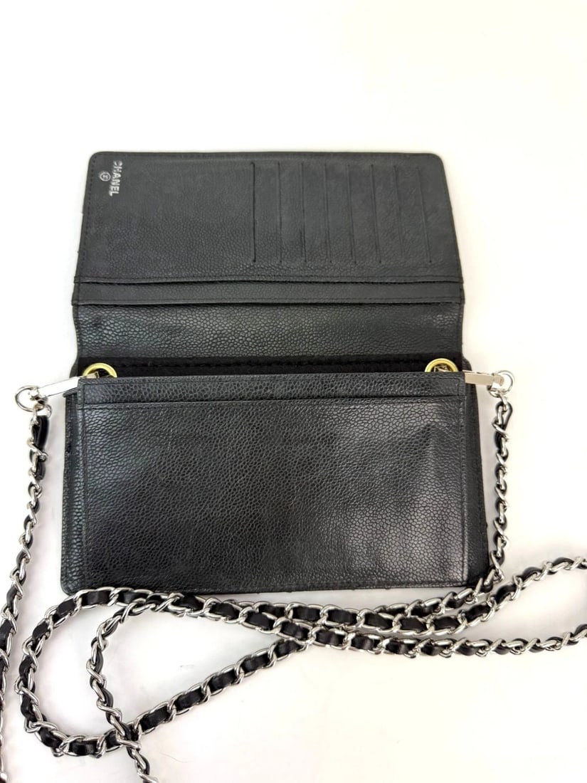 Chanel Vintage Wild Stitch Black Caviar Wallet - 5