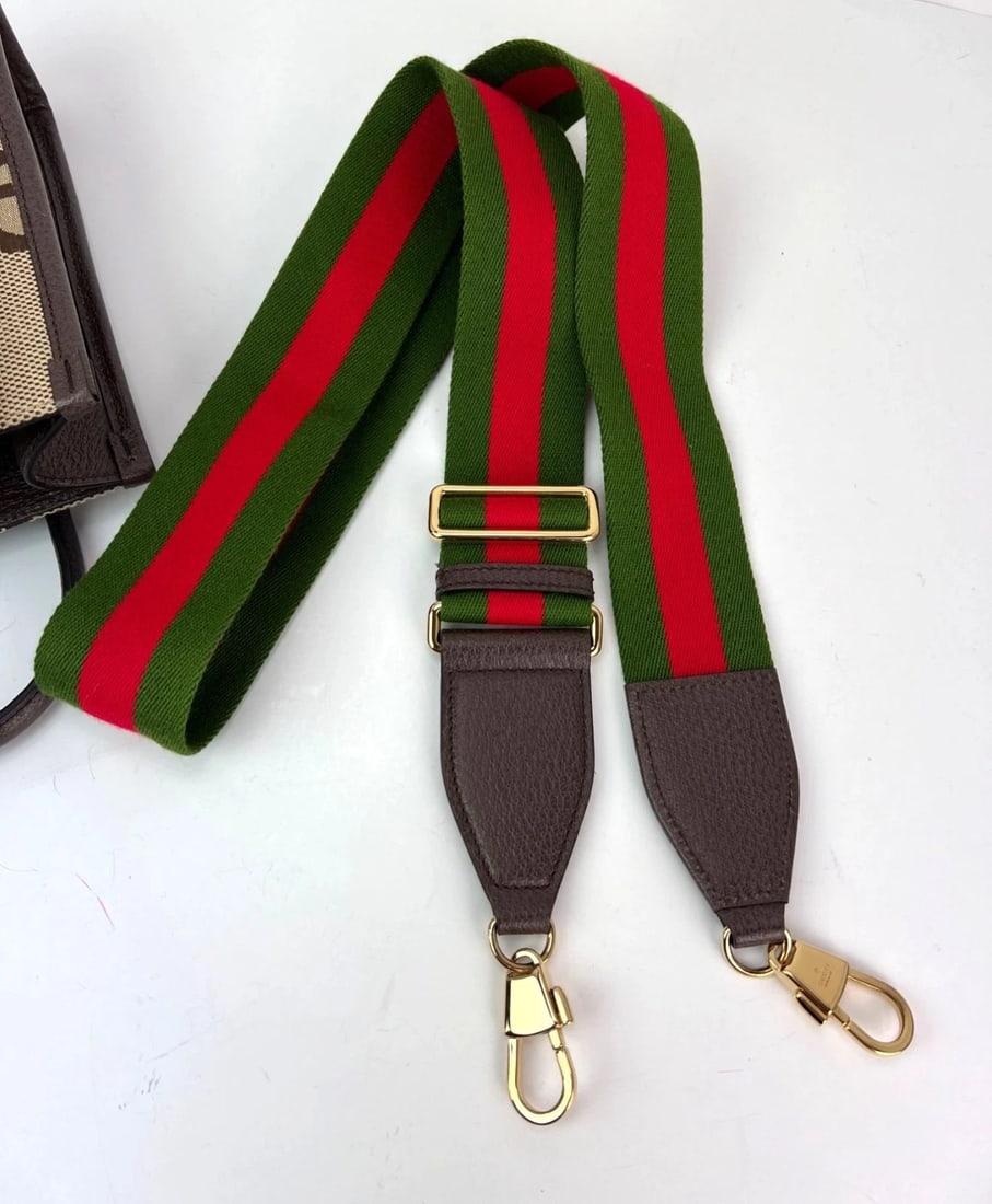 Gucci Jumbo GG textured dollar calfskin Mini Web Vertical Tote - 16