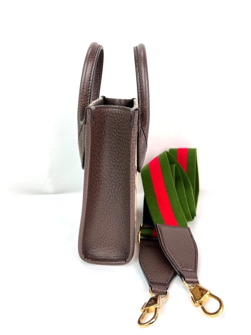 Gucci Jumbo GG textured dollar calfskin Mini Web Vertical Tote - 4