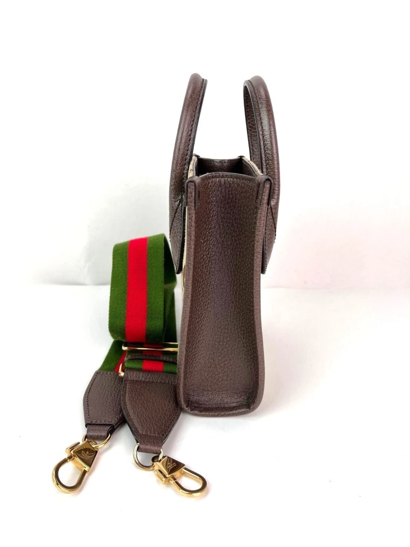 Gucci Jumbo GG textured dollar calfskin Mini Web Vertical Tote - 6