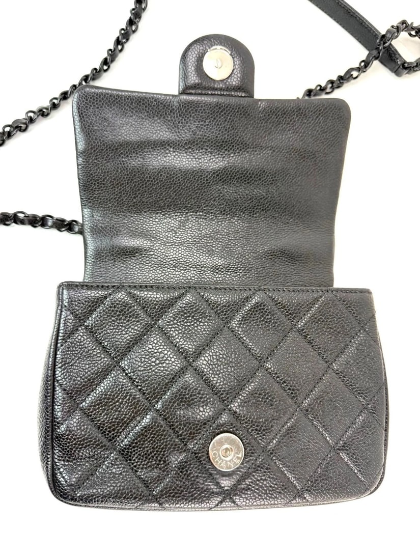Chanel Caviar Quilted Incocognito Mini Square Black Flap Bag - 4