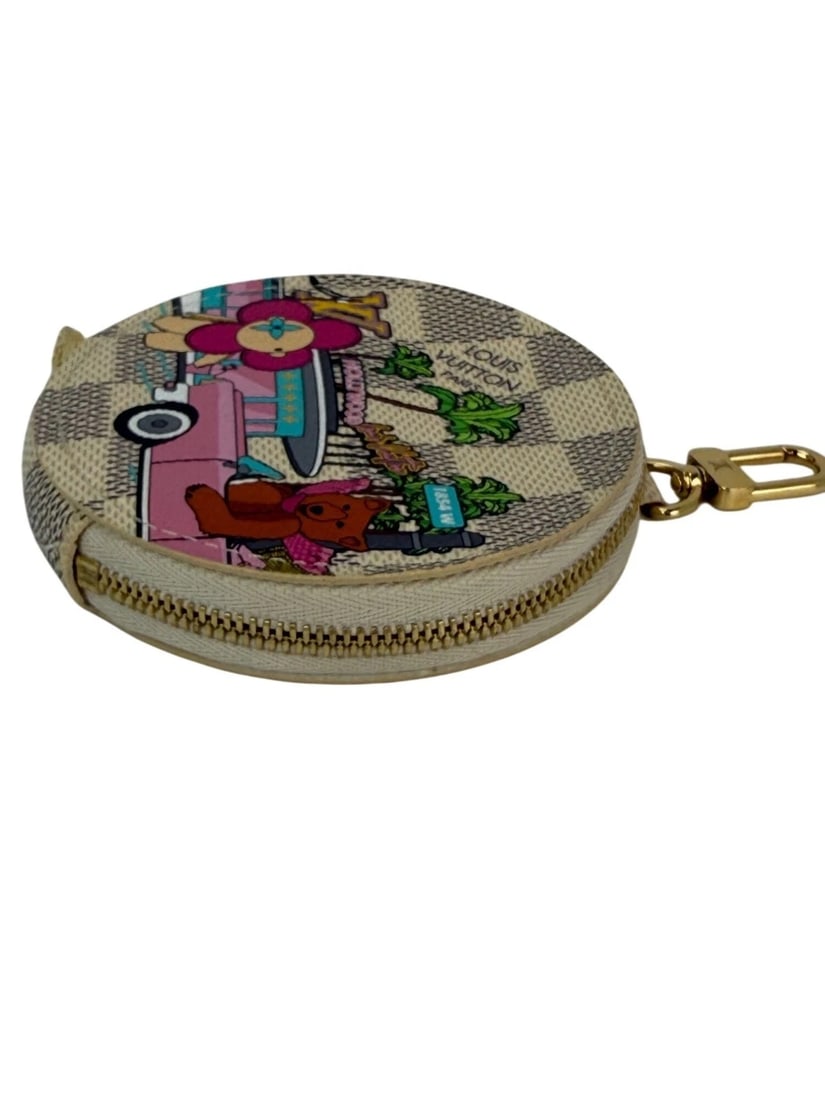 Louis Vuitton 2021 Christmas Animation Damier Azur Coin Case Bag Charm V - 12