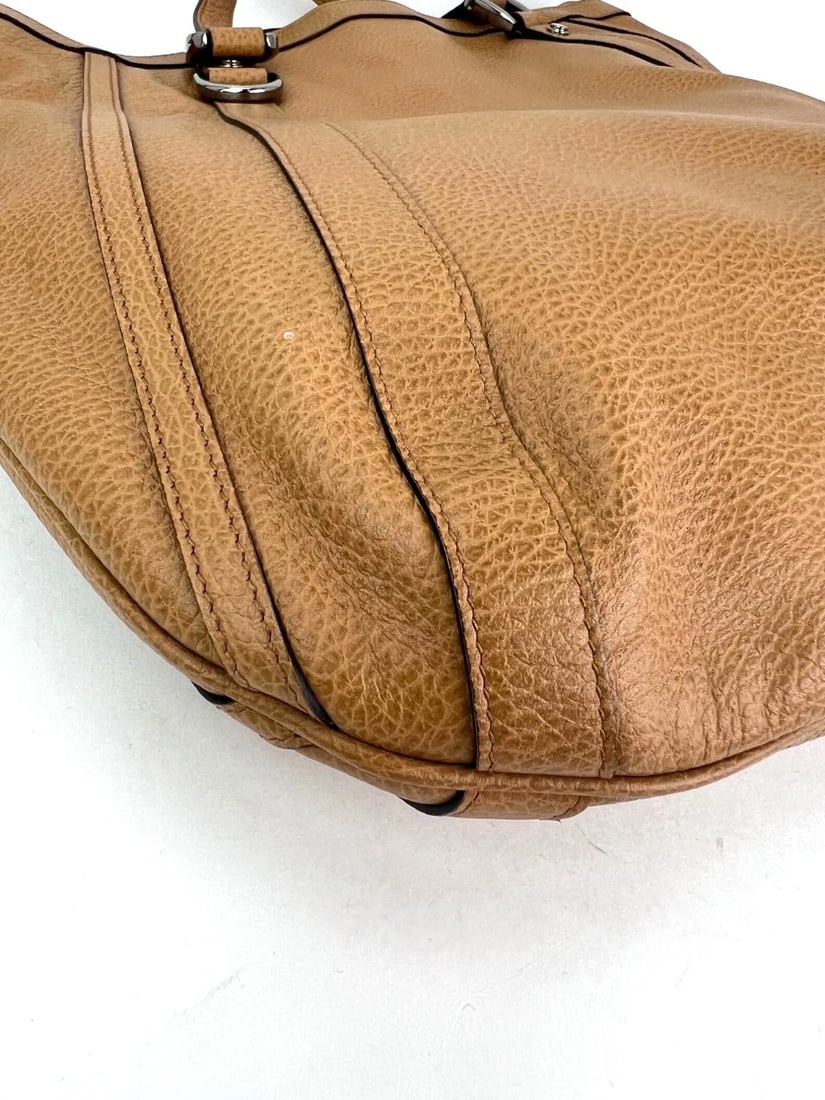 Gucci Abbey Convertible Beige Leather Hobo Shoulder Bag - 12