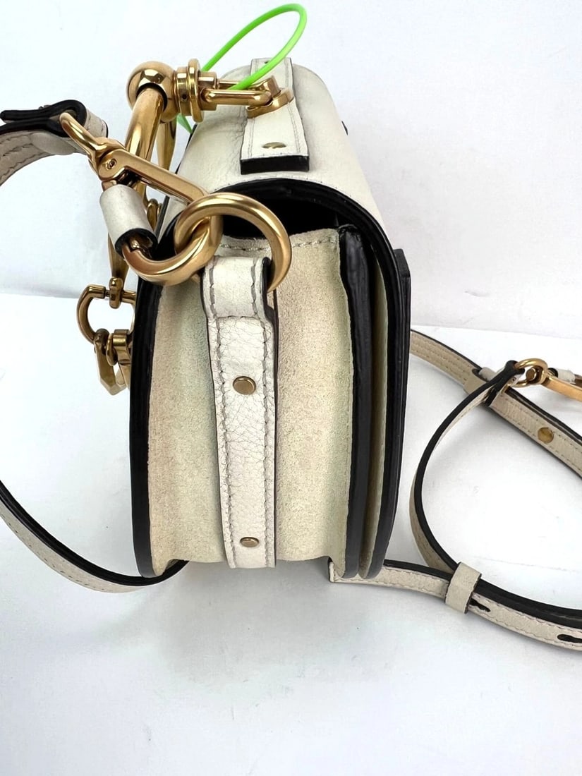 Chloe Nile Small Beige Leather Wrist Crossbody Bag - 6