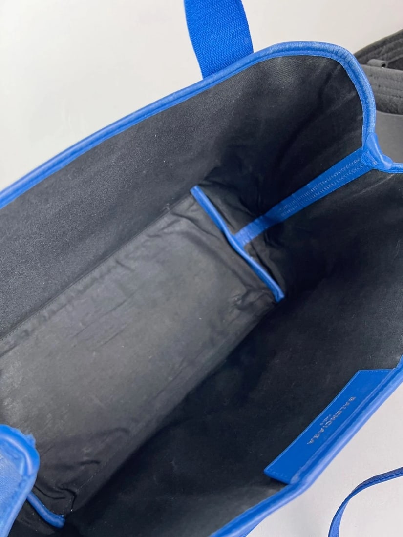 Balenciaga Calfskin S Navy Cabas Blue Tote and Pouch Set - 13