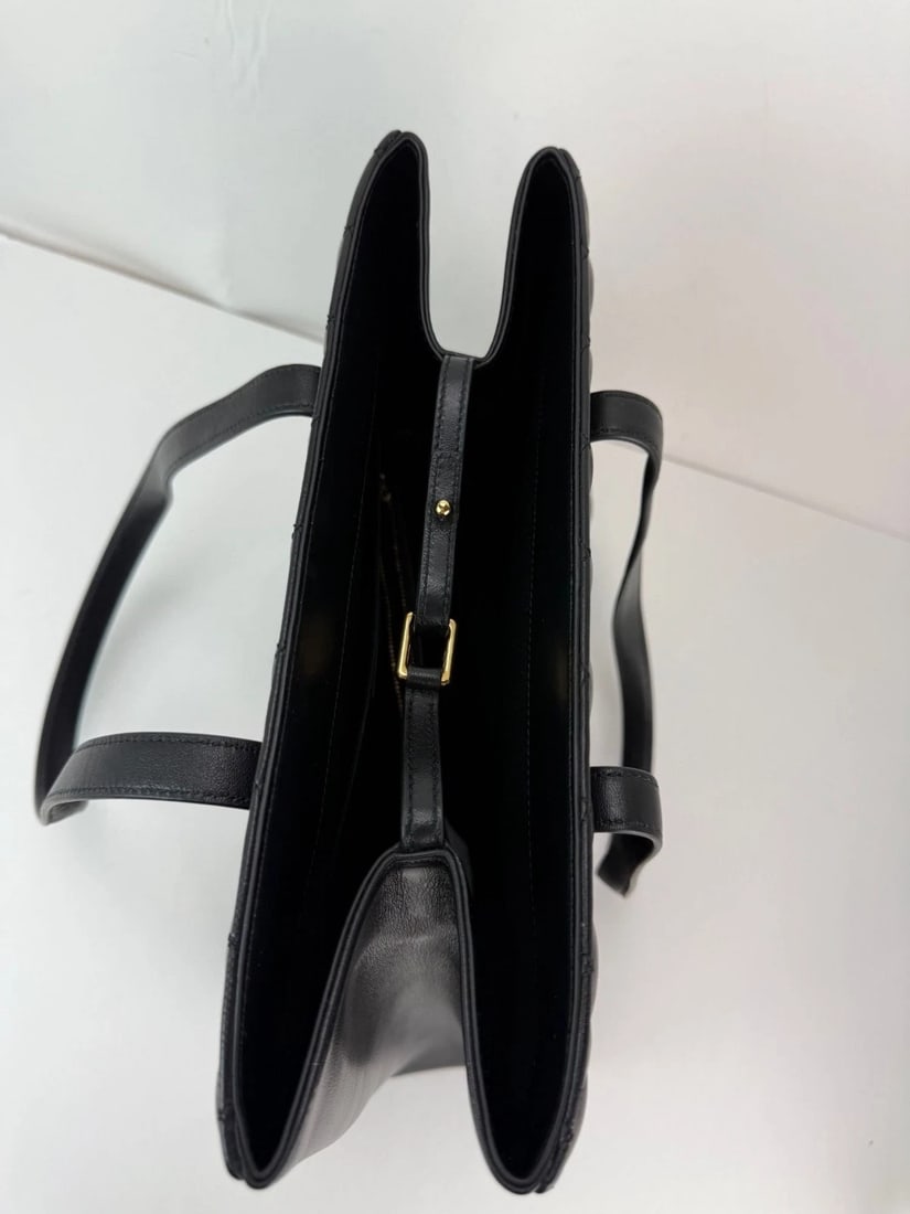 Versace Gianni Nappa Quilted Medusa Black Leather Tote Bag - 14