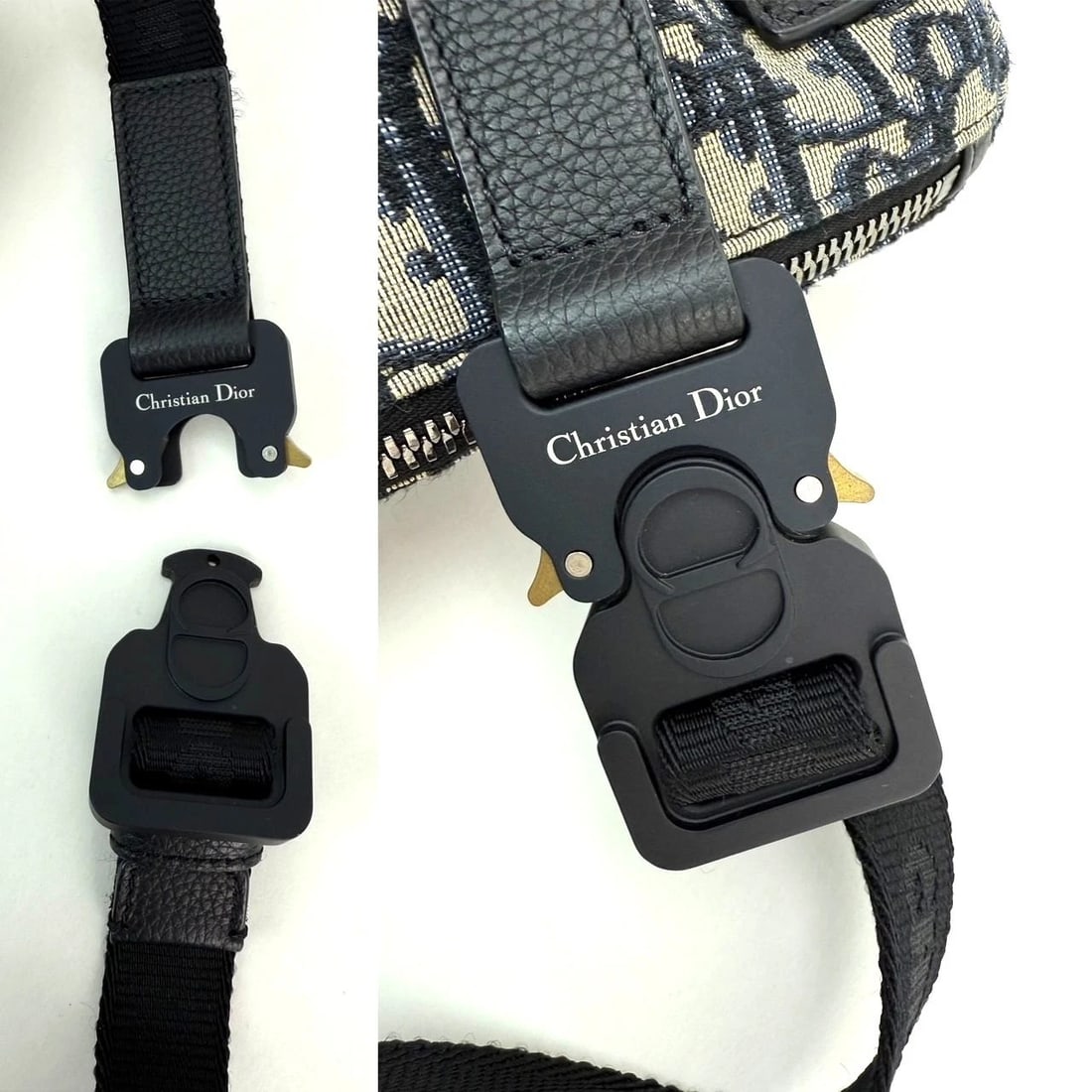 Christian Dior Oblique World Tour saddle Belt Blue Belt Bag - 6