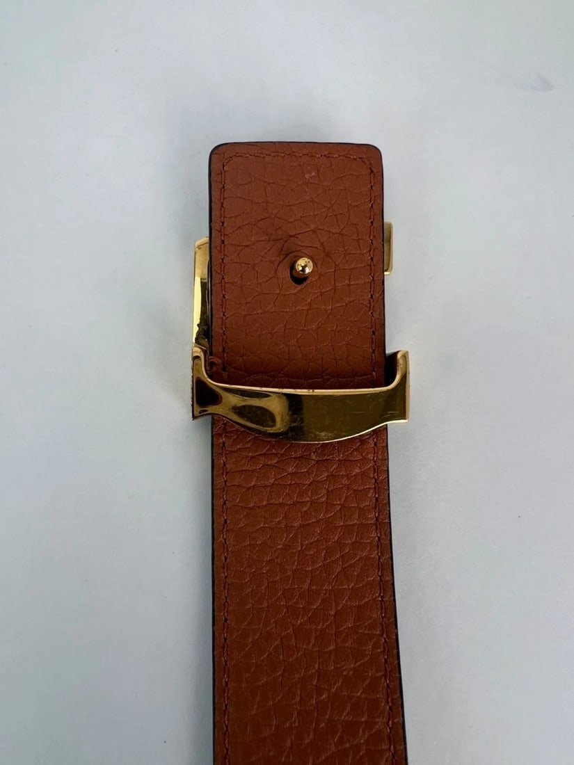 Louis Vuitton 30mm Black Brown Leather Reversible Initiales Belt 80/32 - 16
