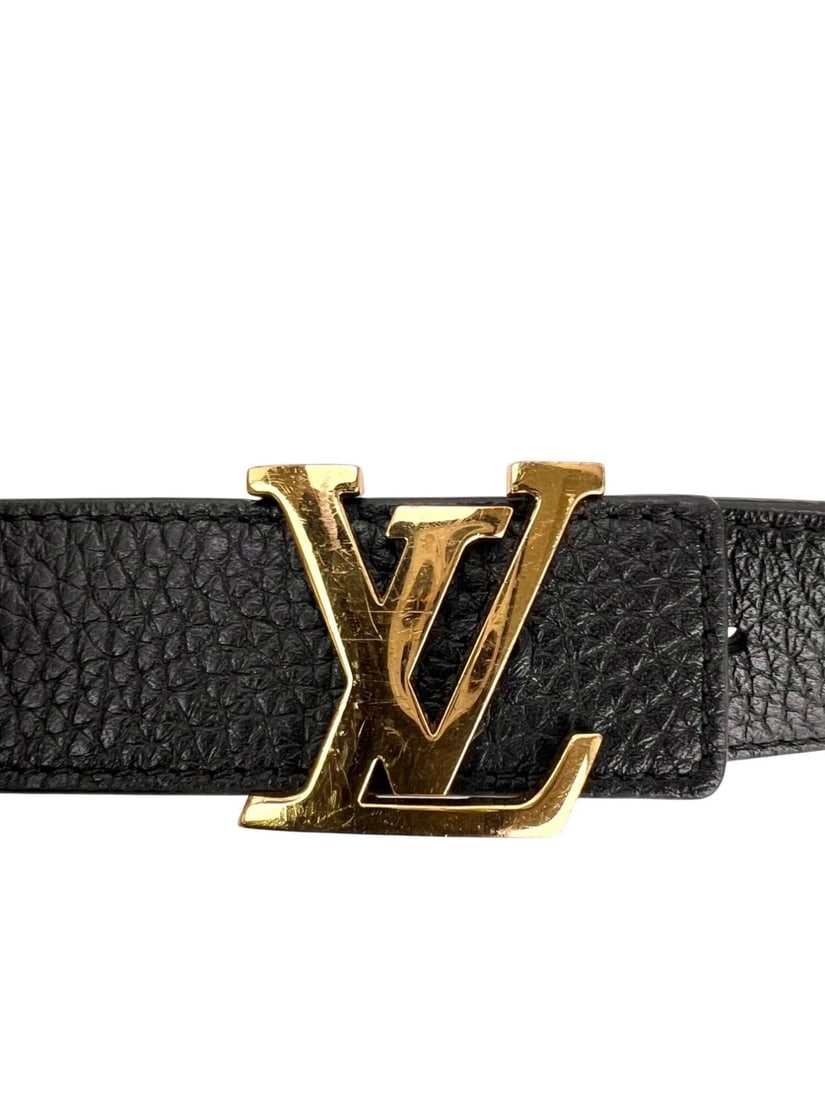 Louis Vuitton 30mm Black Brown Leather Reversible Initiales Belt 80/32 - 4