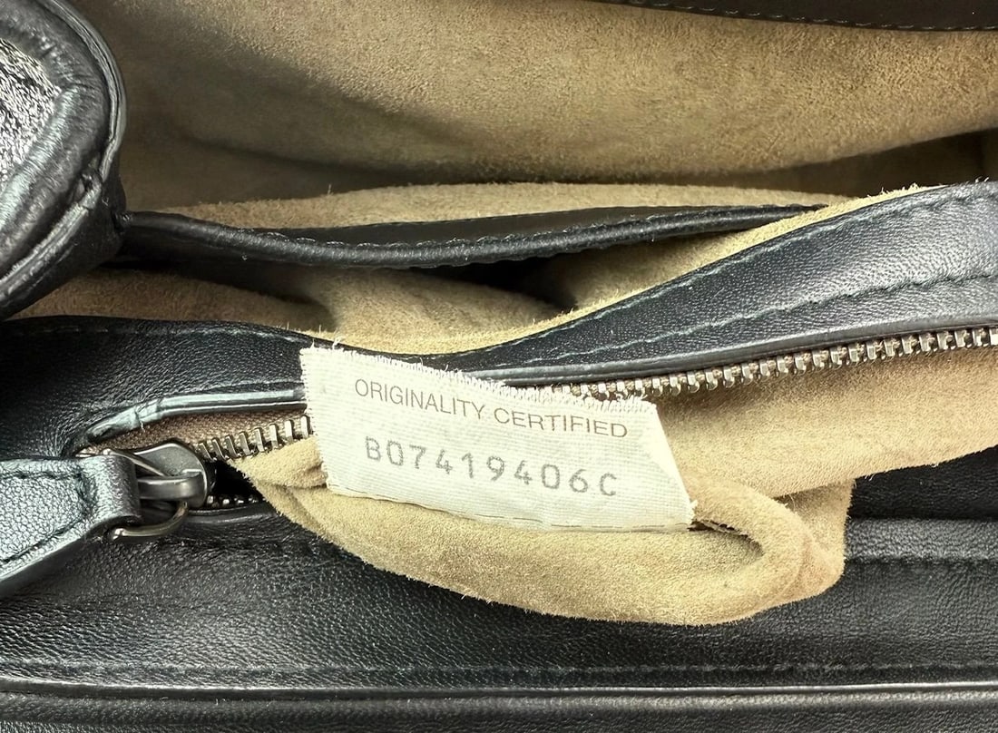 Bottega Veneta Metallic Wool Woven Patent Ayers Olimpia Knot Silver Bag - 9