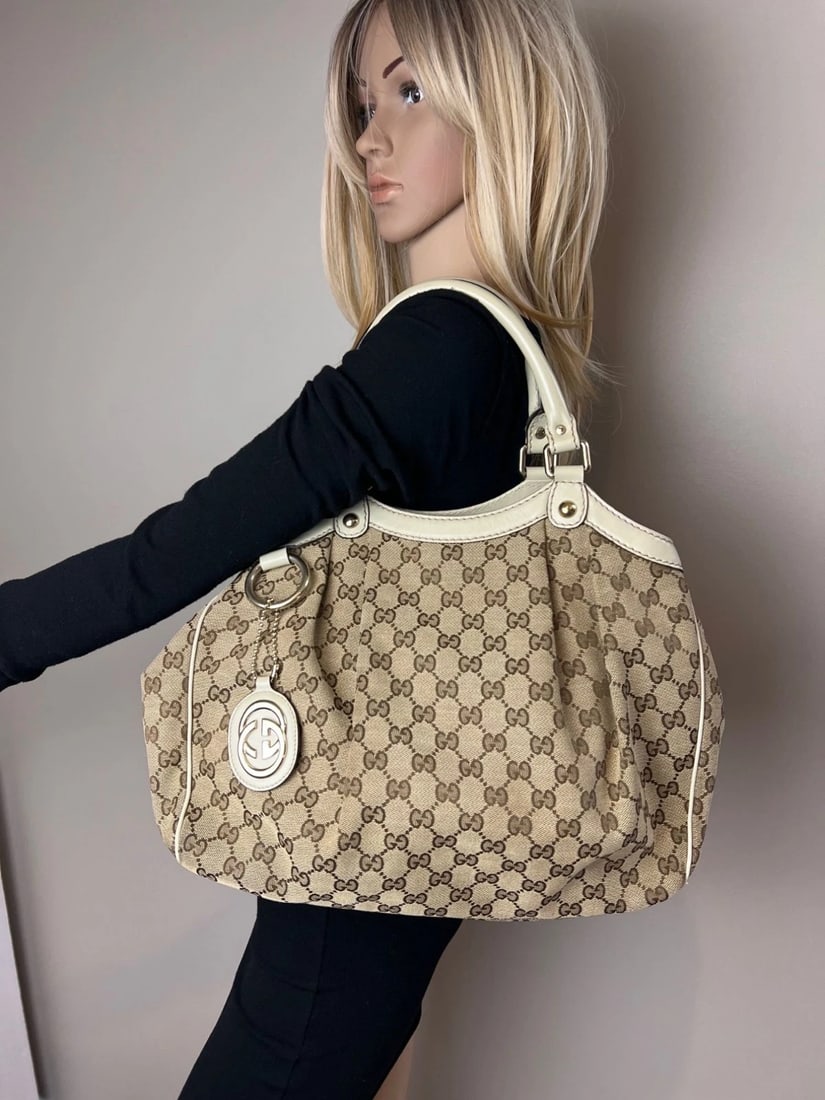 Gucci Sukey Guccissima GG Canvas Medium Hobo Shoulder Bag - 11