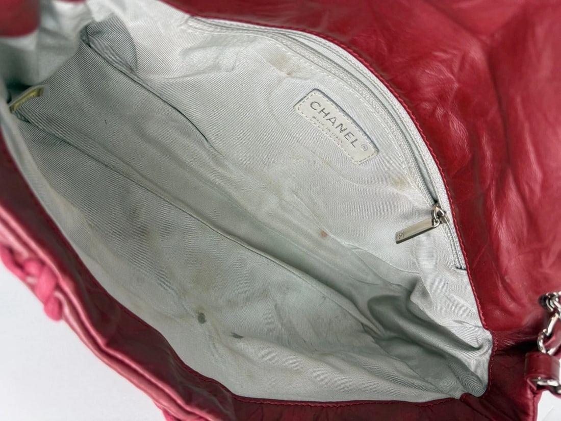 Chanel Calfskin Medium Ultra Stitch Flap Dark Red Shoulder Bag - 5